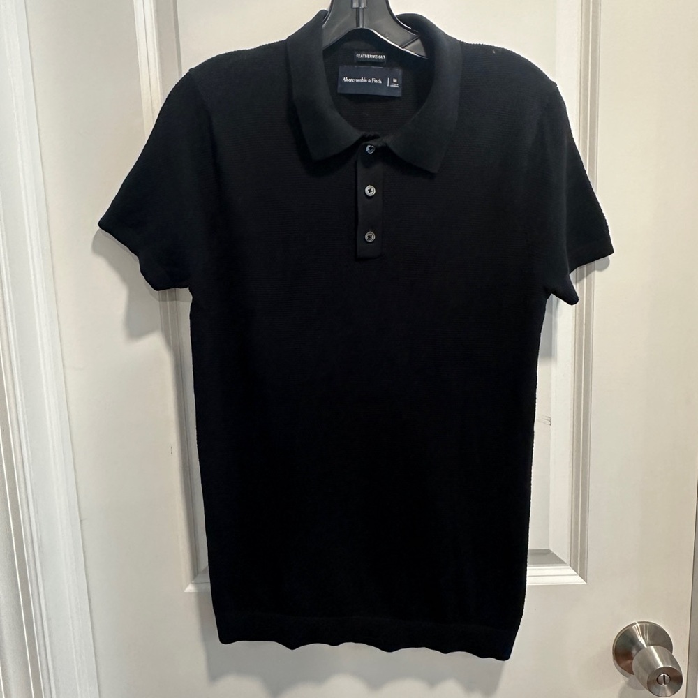 Abercrombie & Fitch Black Polo Shirt